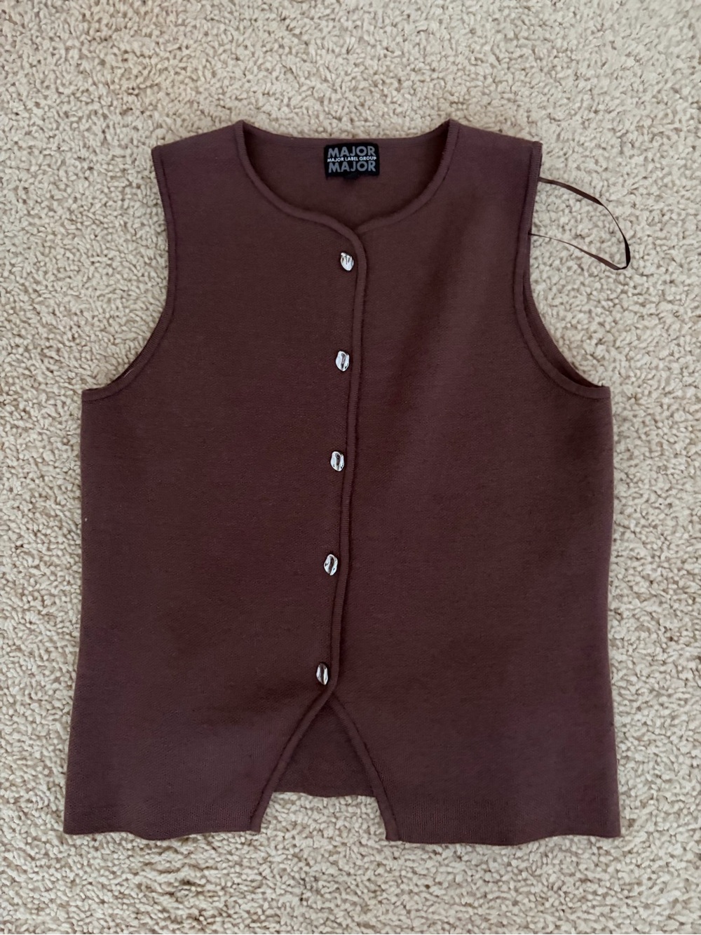 Brown Sweater Knit Vest